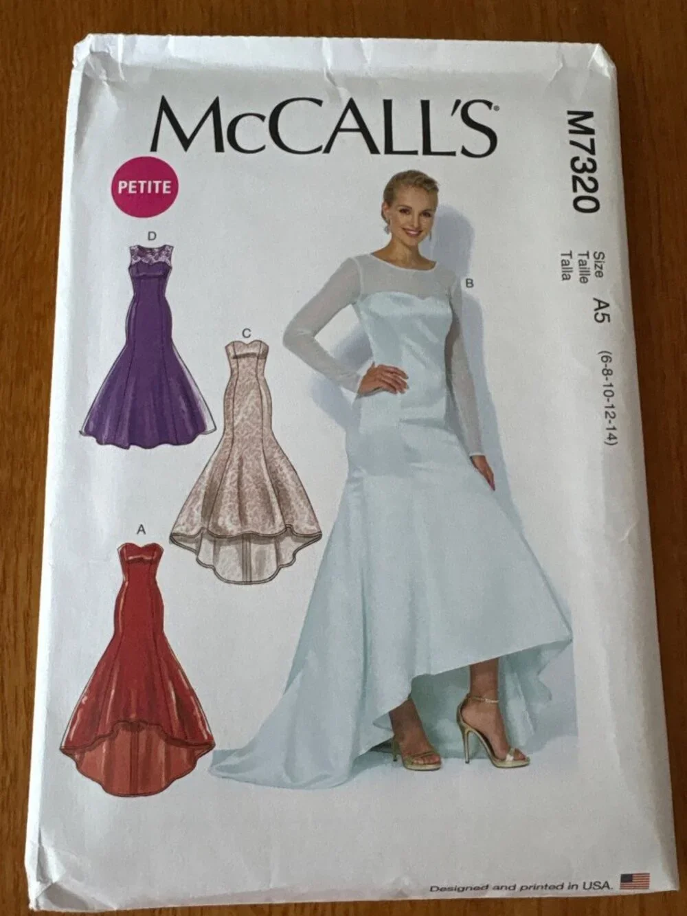 McCalls M7320 Evening Dress Sewing Pattern 6-8-10-12-14 Uncut